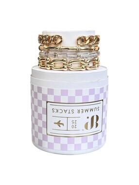 Bomb Party Summer Stacks "She Shocks The Crowd" ST43291 on Yellow Gold